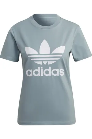 adidas Womens Adicolor Classics Trefoil Tee - Cotton - Size 10 UK