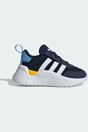 adidas Kids Unisex Adifom 70s Comfort Closure Elastic Laces Shoes - Leather - Size UK 5 Infant