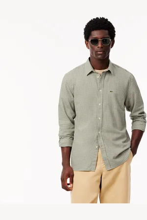 Lacoste Mens Regular Fit Flannel Shirt in Cotton - Size 16.5 inch