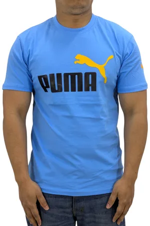 PUMA Mens T Shirt Essentials Logo Crew Neck Pullover Short Sleeve Casual Cotton - - Size Small