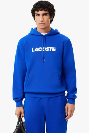 Lacoste Mens Piqué Hoodie in Cotton - Size Large