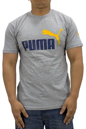 PUMA Mens T Shirt Essentials Logo Crew Neck Pullover Short Sleeve Casual Cotton - - Size Medium
