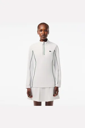 Lacoste Womens Slim Fit Tennis Layering Sweatshirt in Green - Size 10 UK