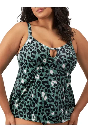 Elomi Womens Jungle Bay Tankini Top - Polyamide - Size 2XL