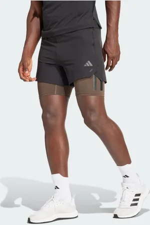 adidas Mens Power Workout Two-in-One Shorts - Recycled Material - Size S – 7”