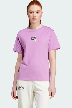 adidas Womens Remoji Graphic Tee - Cotton - Size Small
