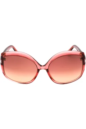 Tom Ford Womens Gradient Bordeaux Lens Shiny Framed Sunglasses - One Size