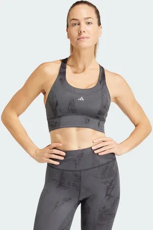 adidas Womens Run Pocket Medium-Support AOP Bra Iteration - Recycled Material - Size XS (A-B)