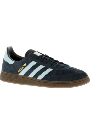 adidas Mens Handball Spezial Leather Upper Trainers Seven Eyelet Lace Fastening Classic 3 Stripe De - Suede - Size UK 8.5