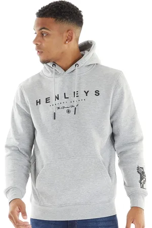 Henleys Mens Henycore Cotton Hoodie ( Marl) - Size Small