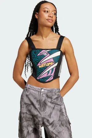 adidas Womens Premium Corset Top - Cotton - Size 6 UK