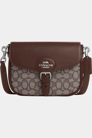 Coach Womens Amelia Saddle Bag in Signature Jacquard - - One Size