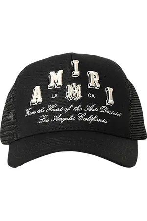 AMIRI Mens Varsity Branded Logo Trucker Hat Cotton - One Size