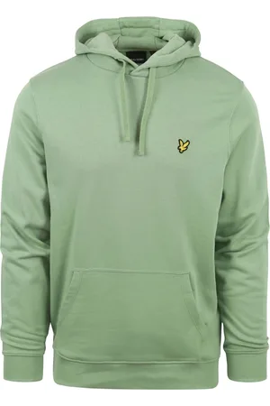 Lyle & Scott Mens Branded Glencoe Pull-over Hoodie Cotton - Size Medium