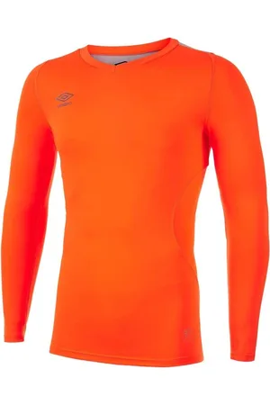 Umbro Mens Elite V Neck Base Layer Top (Shocking ) - Size Small