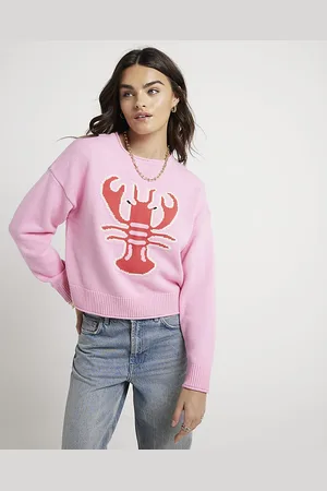 River Island Womens Jumper Lobster Knit - Size X-Small