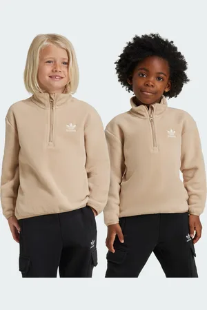 adidas Kids Unisex Polar Fleece 1/2 Zip Sweatshirt - Recycled Material - Size 6-7Y