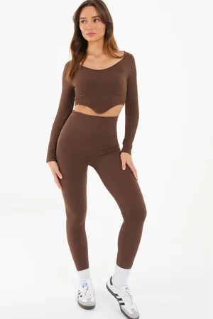 Quiz Womens Knit Ribbed Leggings - Size Small