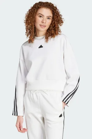 adidas Womens Future Icons 3-Stripes Sweatshirt - Cotton - Size X-Large