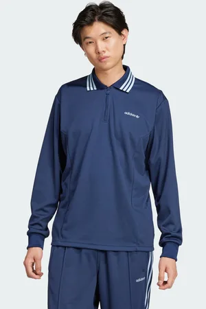 adidas Mens 1/2 Zip Polo Shirt - Recycled Material - Size Small
