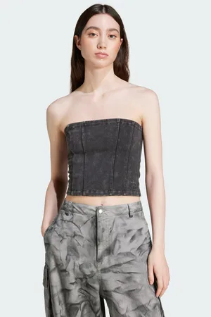 adidas Womens Washed-Out Corset Top - Cotton - Size 12 UK