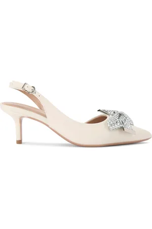 Carvela Womens Leather Regal Bow Sling 2 Heels - - Size UK 6