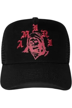 AMIRI Mens Reaper Branded Logo Trucker Hat Cotton - One Size