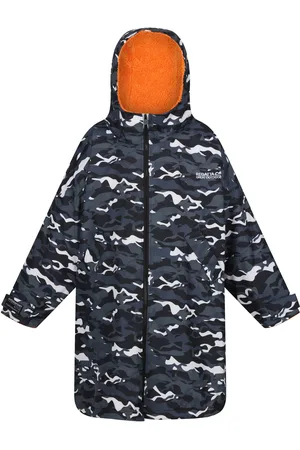 Regatta Kids Unisex Childrens/Kids Camouflage Waterproof Changing Robe ( /Persimmon) - Size 9-13Y