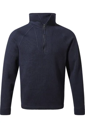 Craghoppers Mens Wole Quarter Zip Fleece Top (Blue Navy Marl) - Size X-Large