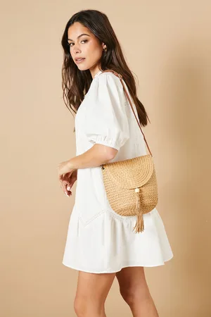 Oasis Womens Savannah Rattan Detail Crossbody Bag - - One Size