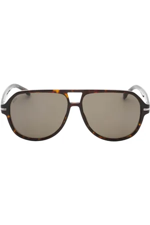 HUGO BOSS Mens Havana Brown Framed Lens Sunglasses - One Size