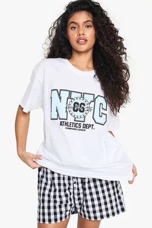 Boohoo Womens NYC Athletics Dept Oversized T-shirt - Cotton - Size Small
