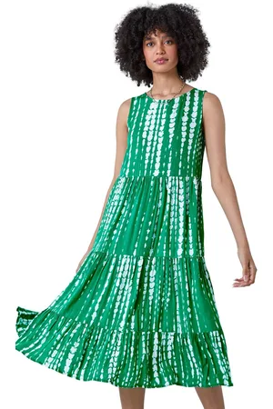Roman Womens Tie Dye Print Sleeveless Smock Dress - - Size 20 UK