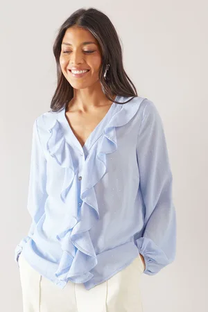 wallis Womens Occasion Hotfix Ruffle Front Blouse - - Size 18 UK