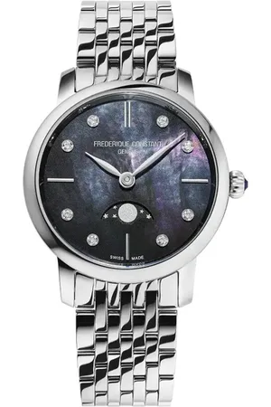 Frederique Constant Frédérique Slimline Moonphase WoMens Watch FC-206MPBD1S6B Stainless Steel (archived) - One Size