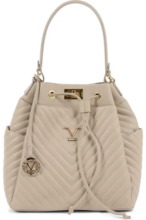 VERSACE 19V69 Womens Satchel Bag Beige BH10272 52 SAUVAGE MARMO - Leather - One Size