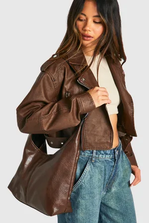 Boohoo Womens Western Buckle Slouchy Tote Bag - - One Size