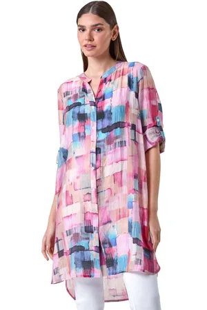 Roman Womens Abstract Print Longline Blouse - - Size 20 UK