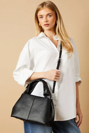 Oasis Womens Penny Faux Leather Grab Bag With Adjustable strap - - One Size