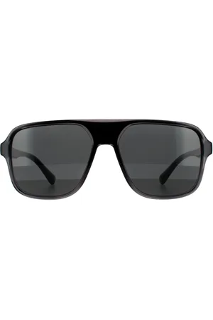 Dolce & Gabbana Square Mens Transparent Grey and Dark Sunglasses - One Size