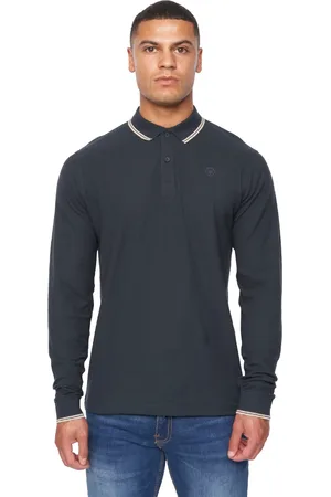 Duck and Cover Mens Roxberry Long-Sleeved Polo Shirt Cotton - Size 2XL