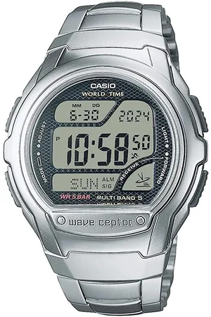 Casio Wave Ceptor Mens Watch WV-58RD-1AEF Stainless Steel - One Size