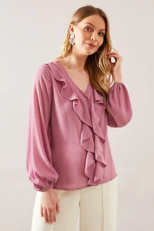 wallis Womens Occasion Hotfix Ruffle Front Blouse - - Size 18 UK