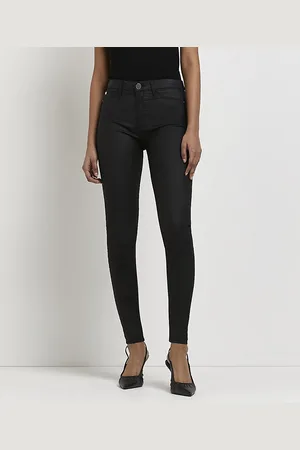 River Island Womens Skinny Jeans Molly Coated Mid Rise Cotton - Size 6 Regular
