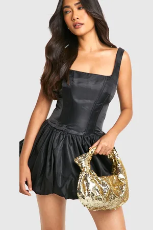 Boohoo Womens Sequin Knot Detail Grab Bag - - One Size