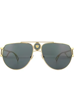 VERSACE Aviator Unisex Grey Sunglasses Metal - One Size
