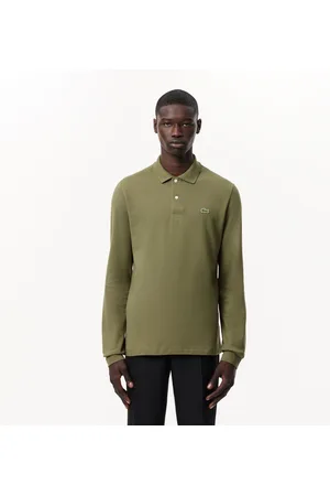 Lacoste Mens Classic Fit Long Sleeved L.12.12 Polo Shirt in Cotton - Size Medium