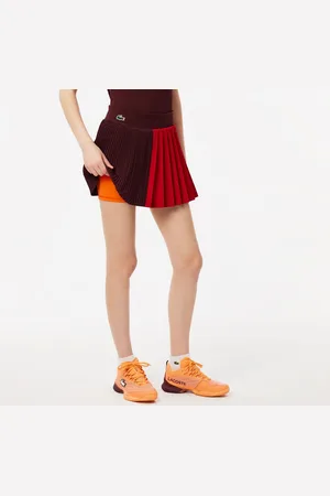 Lacoste Womens Ultra Dry Tennis Skirt with Liner in red - Size 14 UK