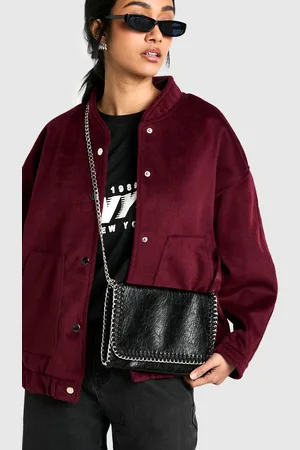 Boohoo Womens Distressed PU Chain Cross Body Bag - - One Size