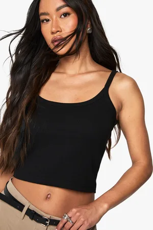 Boohoo Womens Basics Thick Binding Vest Top - Cotton - Size 10 UK